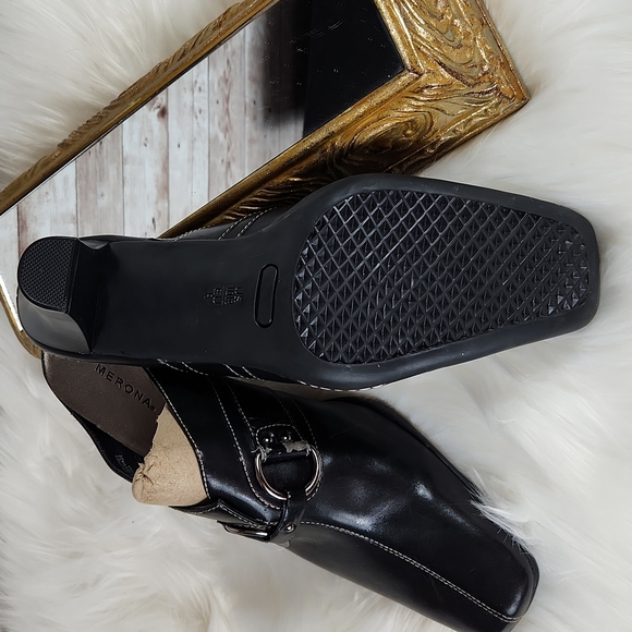Merona, Women's Black Stick in heels with white top stitch and silver ha… - Picture 6 of 11